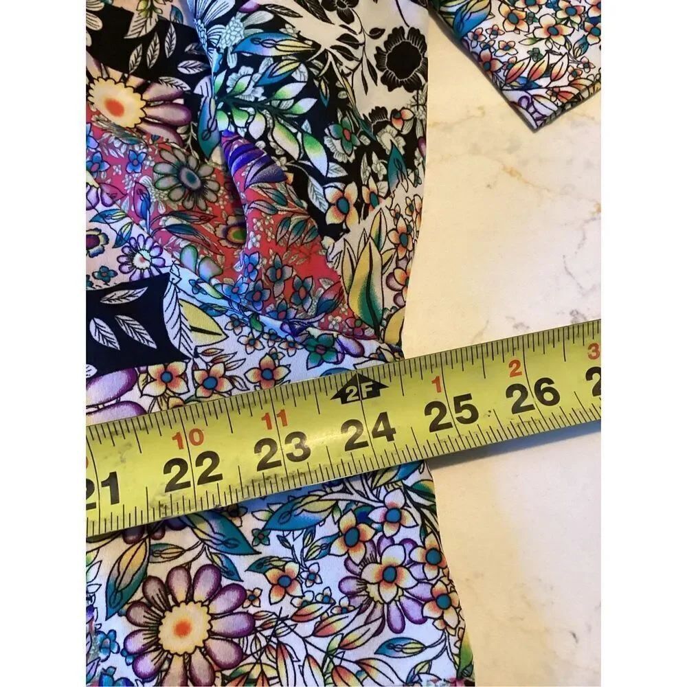 Jones New York Patchwork Flower Power Button Down Top Sz 1X Retro - Picture 8 of 9